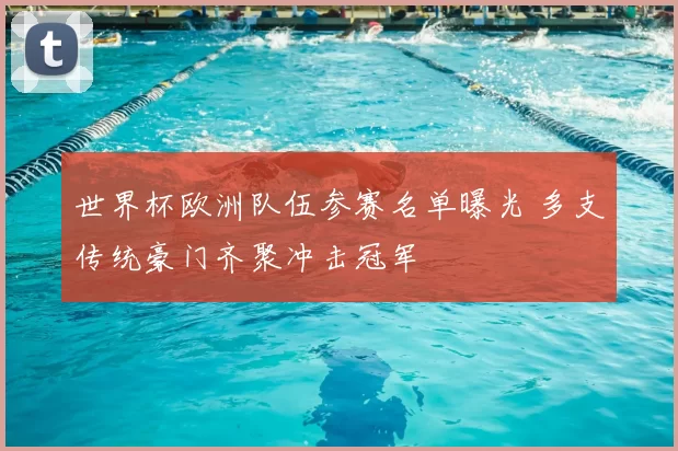 世界杯欧洲队伍参赛名单曝光 多支传统豪门齐聚冲击冠军